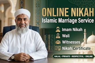 perform online nikah islamic marriage with imam, wali and witnesses