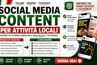 create italian social media content and instagram posts for local businesses