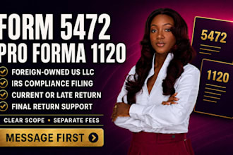file form 5472 and proma 1120 for foreign owned single member US llc