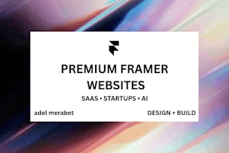 design a premium framer website for saas and startups