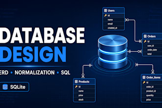 design a relational database, erd and normalized sql schema