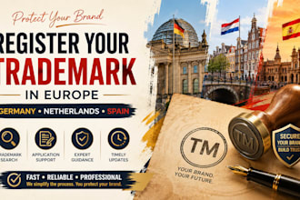 help you register a trademark in germany, netherlands and spain