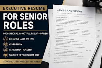 create an executive resume for senior roles