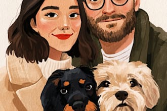 do couple portrait illustration