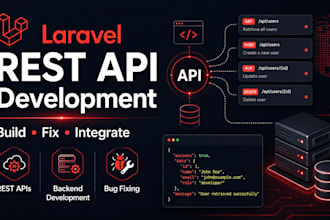 develop and fix laravel apis and backend applications
