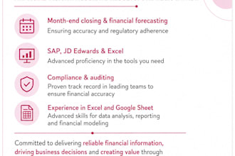 be experienced accountant  bookkeeping financial analysis