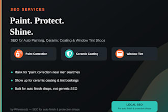 do local SEO for window tinting, repairing, ppf and ceramic coating shops