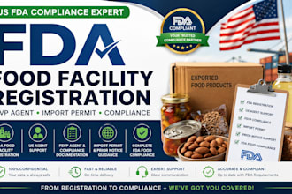 handle fda food facility registration, fsvp agent, import permit and compliance