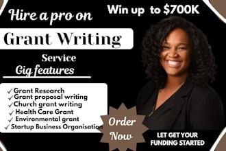 write church, employee and environmental grant proposals and grant applications