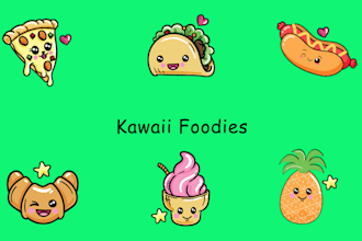 design a cute kawaii cartoon logo with