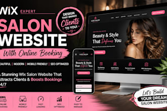 design a wix salon website with online booking