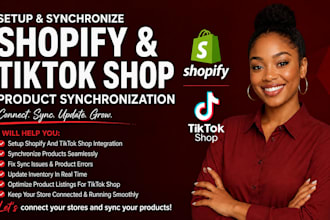 setup shopify tiktok shop product synchronization integration and product sync