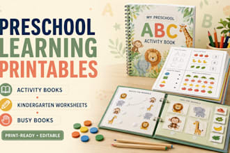 design preschoool activity books kindergarten worksheet and printable busy books