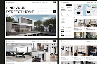 create real estate website, property listing and property selling website app