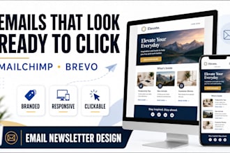 design responsive mailchimp brevo newsletter and email marketing template