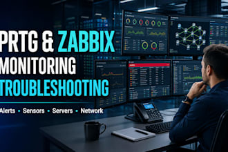 setup and troubleshoot prtg zabbix network monitoring