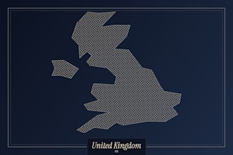 a custom country vector map, line art map illustration