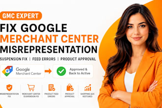 fix google merchant center misrepresentation, gmc suspension, and feed errors