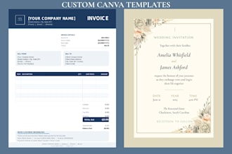 design professional canva templates for your business or event