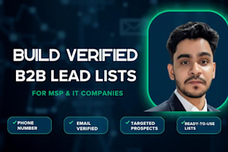 build verified b2b lead lists for msp and IT companies