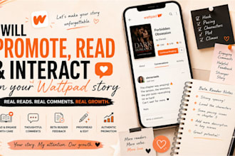 promote, read, interact on your wattpad story, romance fantasy, dark romance