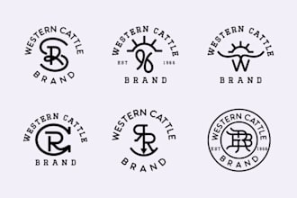design or redesign western cattle brand logo design