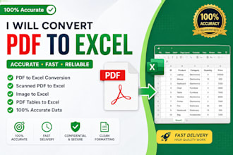 convert PDF to excel and scanned PDF to editable excel