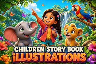 design children book illustration and cover children story book illustration