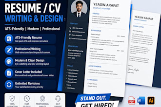 create a professional and ats friendly resume or CV
