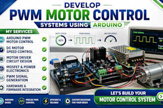 develop pmw motor control systems using arduino
