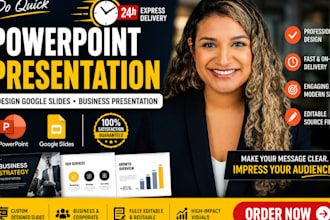 do quick powerpoint presentation, design google slide, business presentation