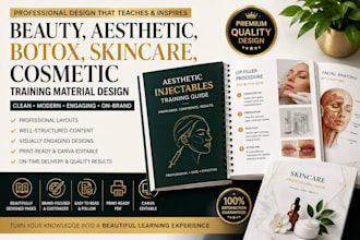 design beauty, aesthetic, botox, dermatology, skincare, cosmetic training manual
