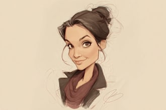 draw cartoon caricature illustration