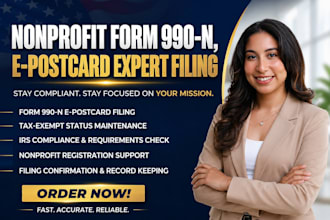 prepare, file nonprofit form 990n epostcard