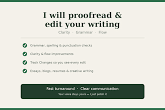 proofread and edit your writing for clarity and grammar