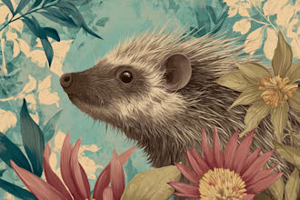 illustrate animals in a cute cartoon style