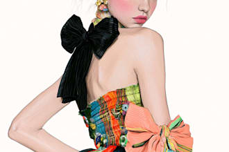 make a fashion illustration
