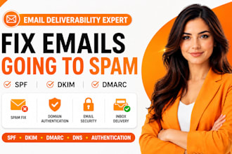 fix email deliverability, spf dkim dmarc, dns and spam issues