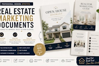 create open house booklet, realtor marketing guide, realtor onboarding packet