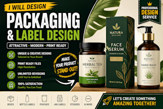 design professional product packaging and label designs