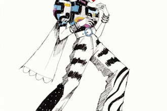 draw a fashion illustration or sketch