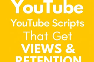 write engaging youtube script and video script for you