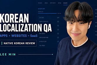 provide korean localization QA for apps and websites