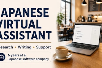 be your japanese virtual assistant for research, writing, and support