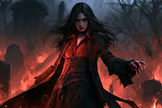 draw horror character illustration