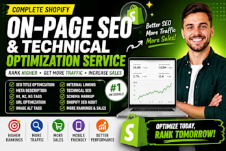 do complete shopify onpage SEO technical optimization service of a website