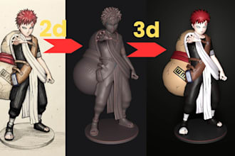 convert 2d to 3d model image photo to 3d printable file model