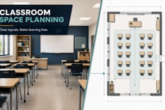 school classroom furniture layout floor plan and space planning