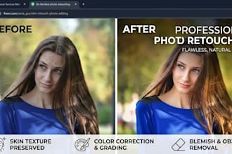 do professional skin retouching and photo editing