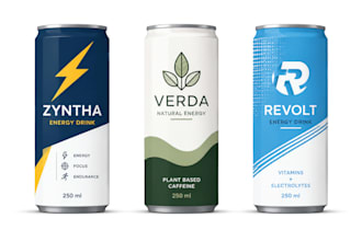 create a energy drink, soda can label design
